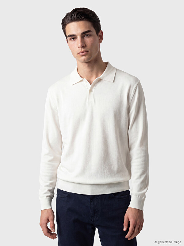 LCW ECO Polo Collar Men's Knitwear Sweater