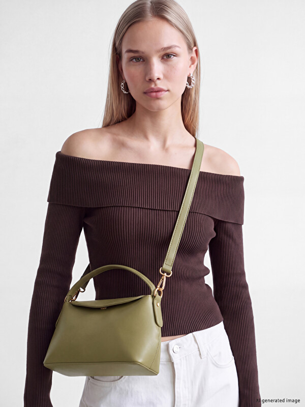 LCW ACCESSORIES Sac d'épaule Kaki Femme