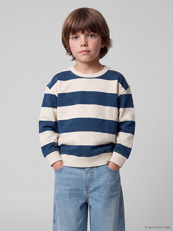 LCW Kids жолақты ұлдарға арналған свитшот