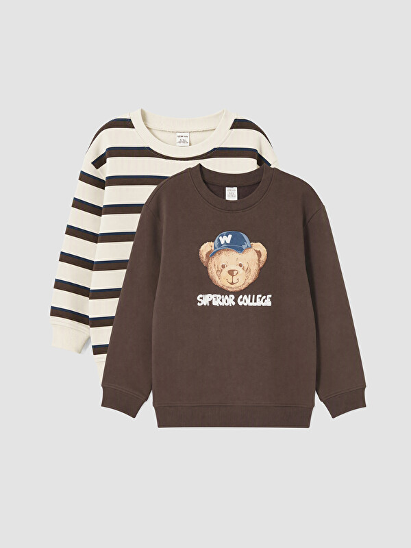 LCW Kids Djalë Bezhe Sweatshirt
