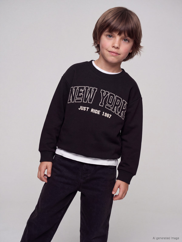 LCW Kids NYC Printed Boys' Sweatshirt