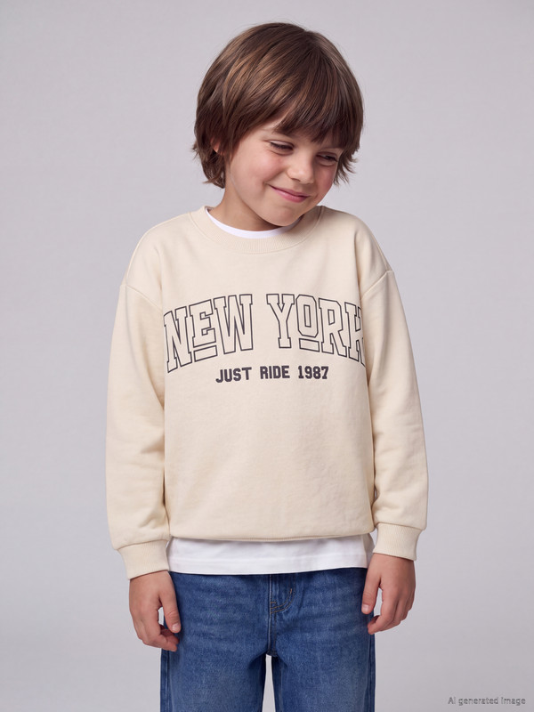 LCW Kids Печатен дебел детски дуксер за Момчиња