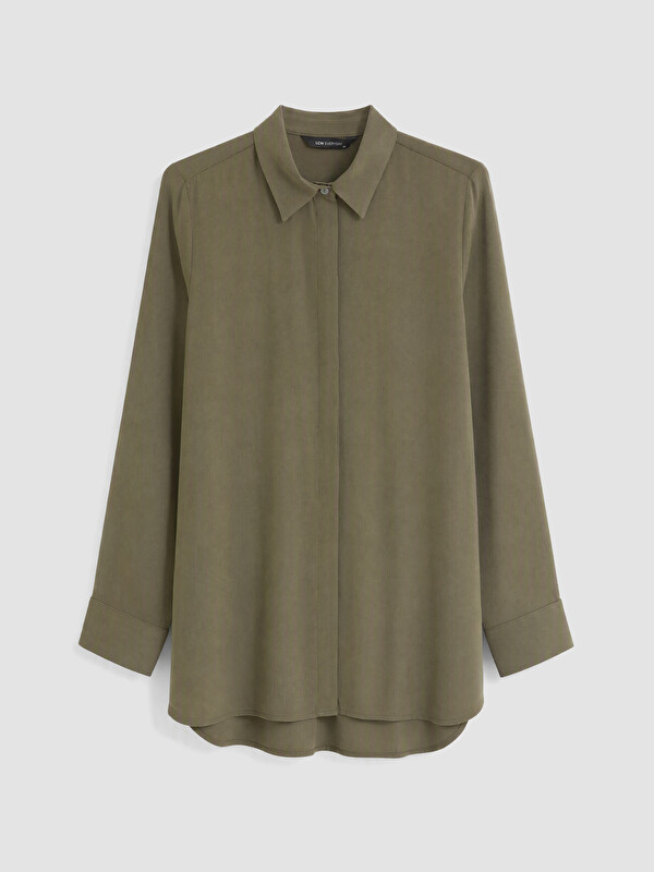 LCW EVERYDAY Woman Khaki Shirt Tunic