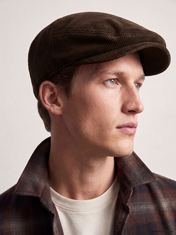 LCW ACCESSORIES Men's Velvet Flat Cap Hat