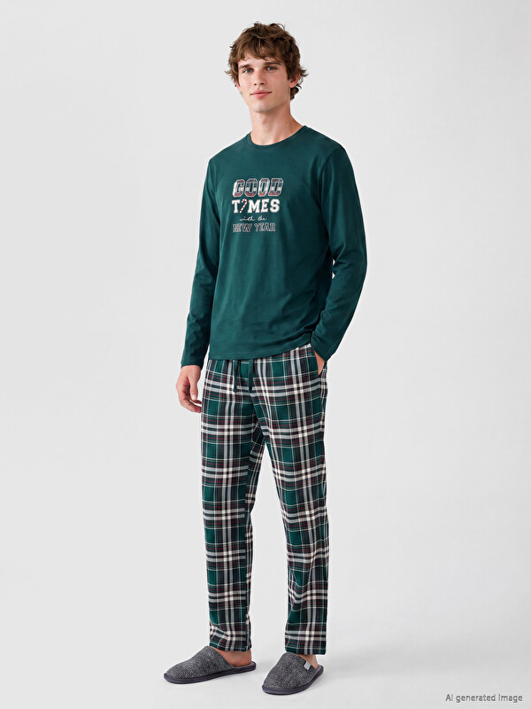 LC WAIKIKI Man Green Pyjama Set