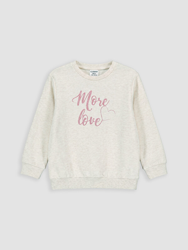 LC WAIKIKI Baskılı Kız Çocuk Sweatshirt