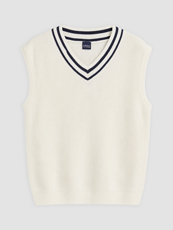 LCW Kids Boy Ecru Sweater Vest