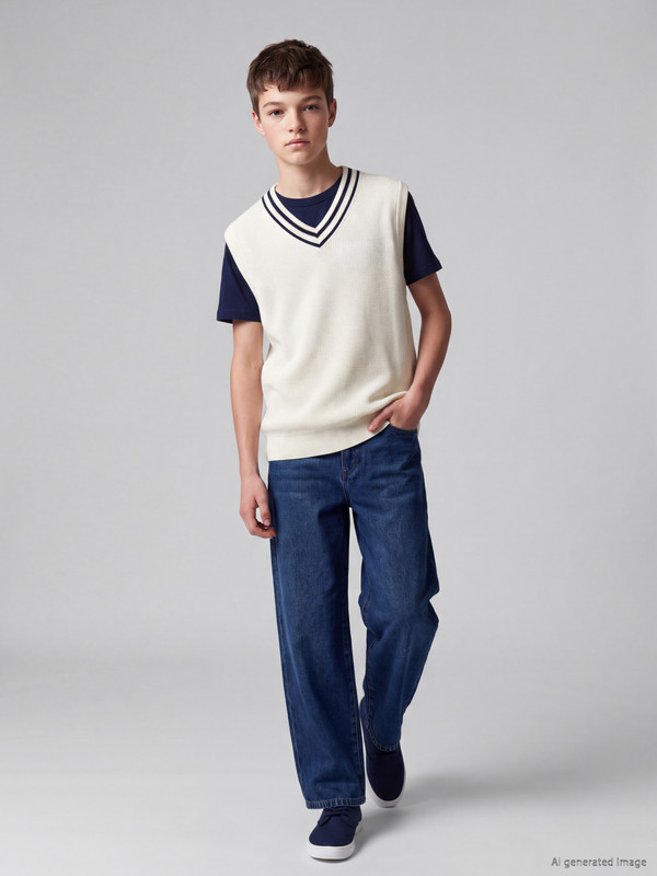 LCW Kids V Neck Boys' Sweater Vest