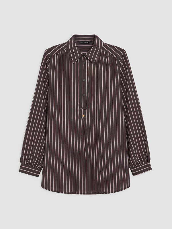 LCW EVERYDAY Çizgili Oversize Kadın Gömlek Tunik