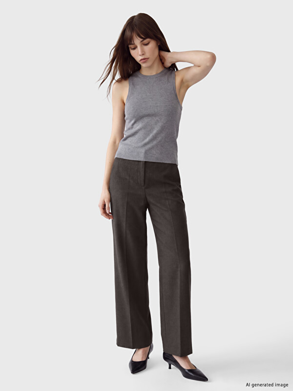 LCW Vision Loose Fit Wide Leg Women's Trousers