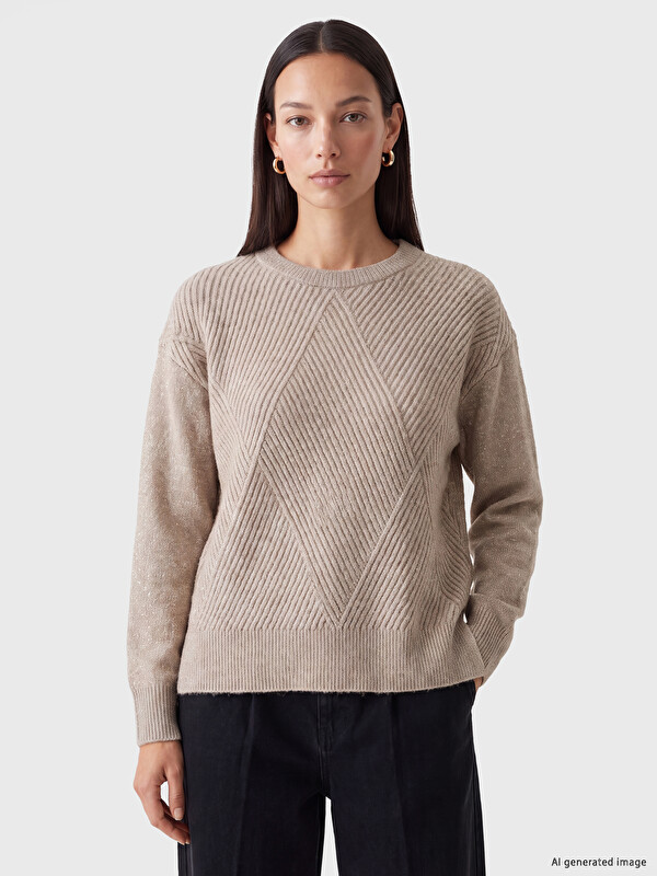 LCW EVERYDAY Argyle Patterned Women's Knitwear Sweater