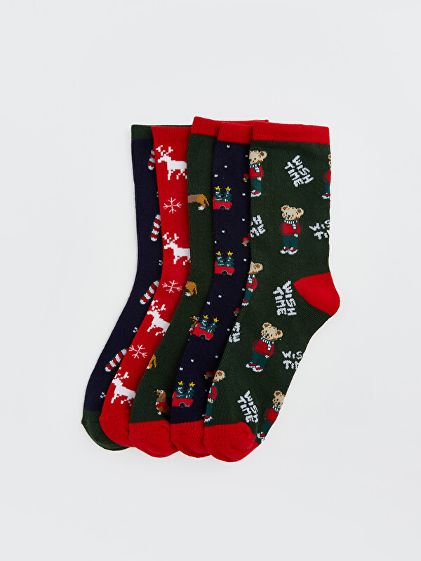 LCW Kids New Year Themed Boys' Ankle Socks 5-pack
