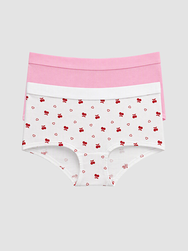 LCW Young 2 Pack Patterned Boxer Knickers