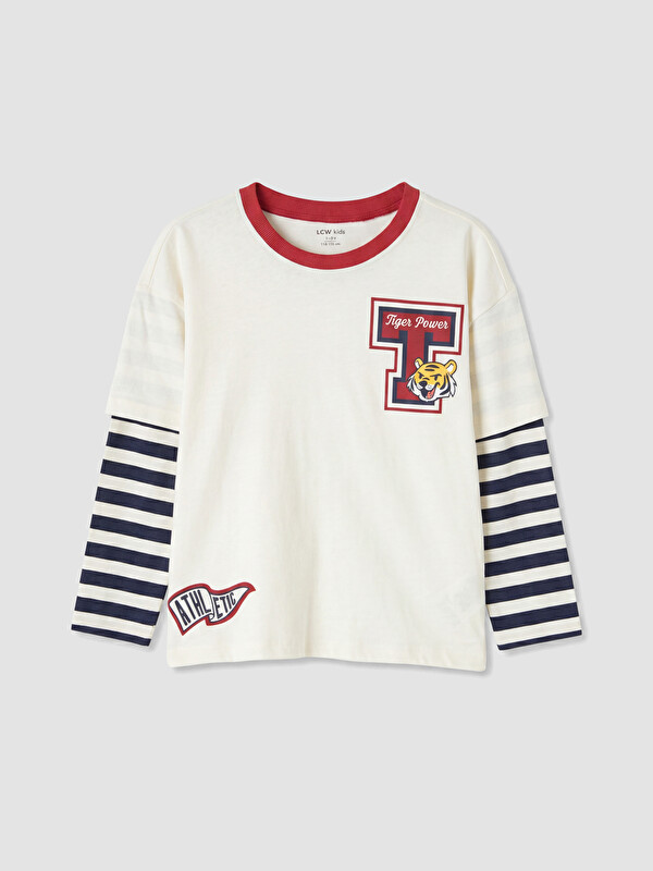 LCW Kids Boy Beige T-Shirt