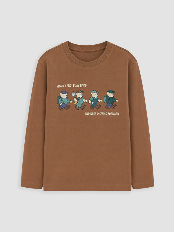 LCW Kids Boy Brown T-Shirt