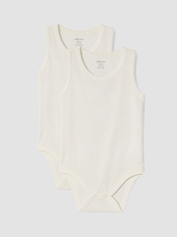 LCW baby Bisiklet Yaka Kız Bebek Body 2'li