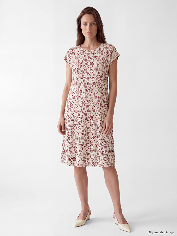LCW Grace Woman Beige Dress