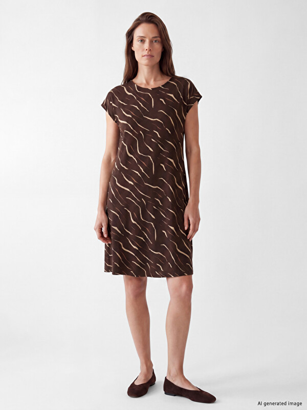 LCW Grace Woman Brown Dress