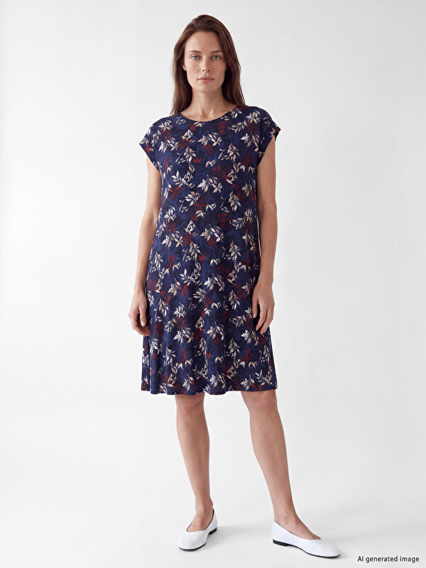 LCW Grace Woman Navy Dress