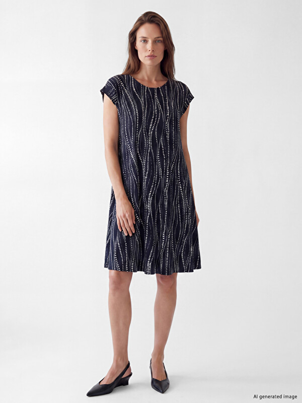 LCW Grace Woman Navy Dress