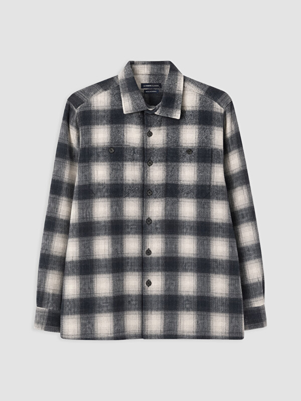 LCWAIKIKI Classic Relax Fit Ekose Gabardin Erkek Gömlek