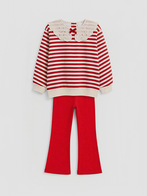 LCW Kids Striped Girls' Thick Set
