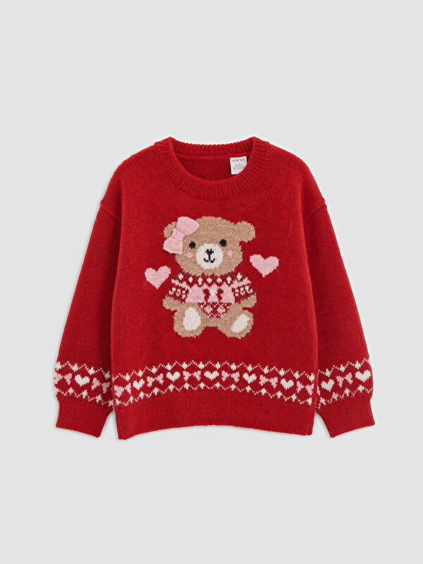 LCW Kids Patterned Girls' Knitwear Sweater