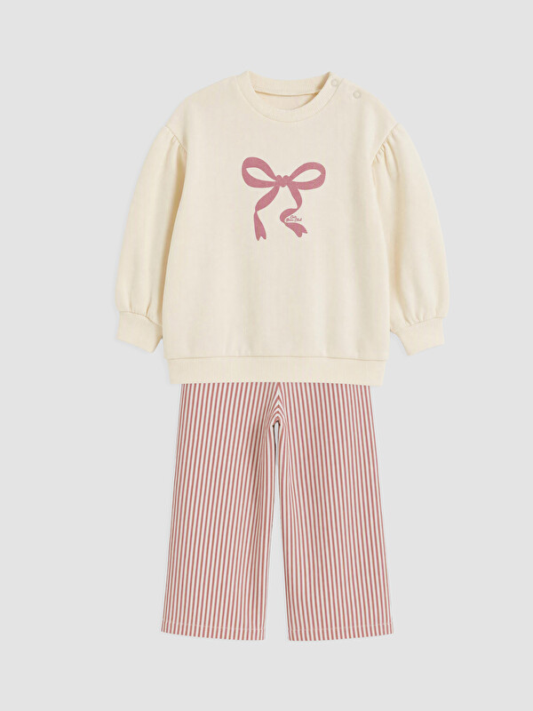 LCW baby Crew Neck Baby Girls' Set