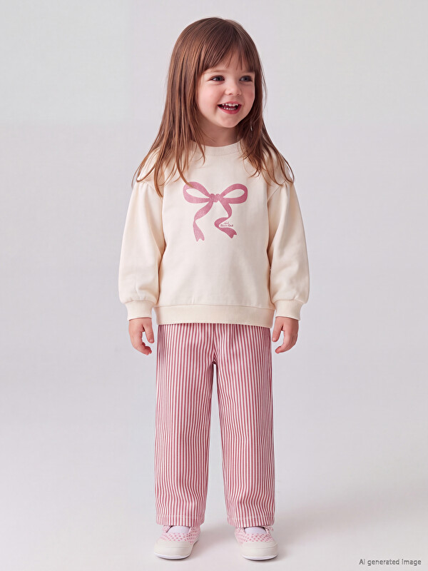 LCW baby Crew Neck Baby Girls' Set