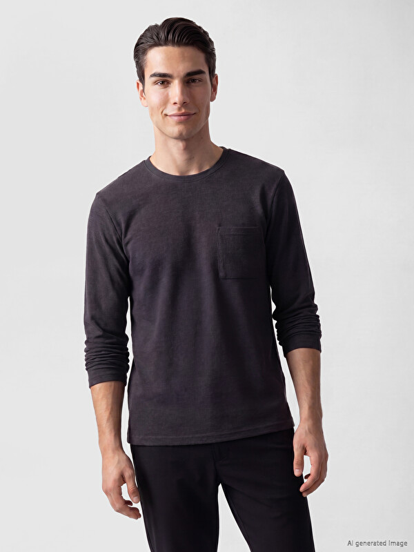 LC WAIKIKI Sweat-shirt Homme à Col Rond