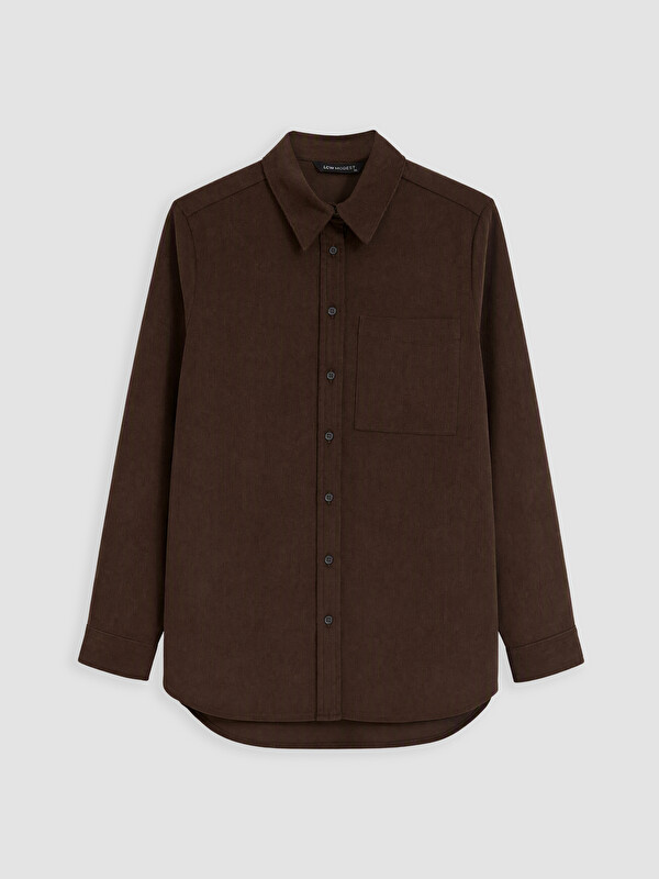 LCW Modest Velvet Women's Shirt Tunic