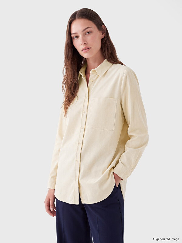 LCW Modest Velvet Women's Shirt Tunic