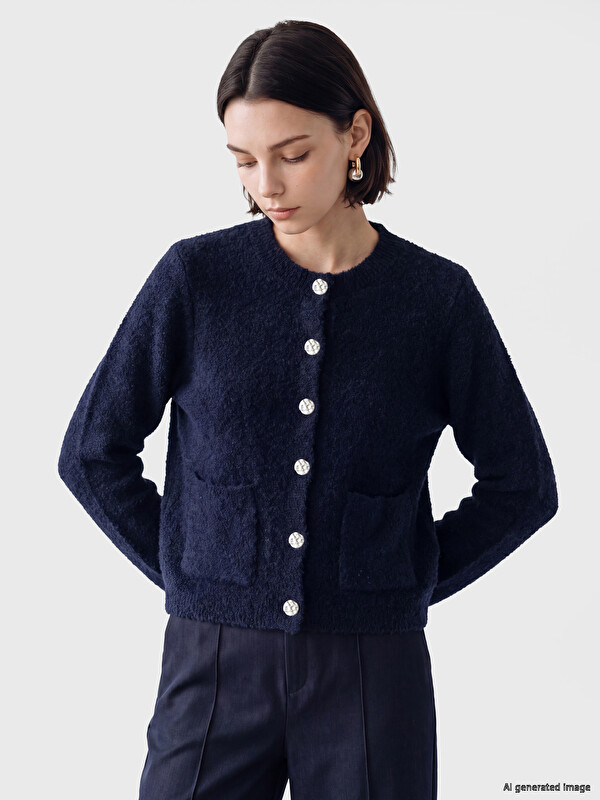 LCW Modest Bisiklet Yaka Kadın Hırka