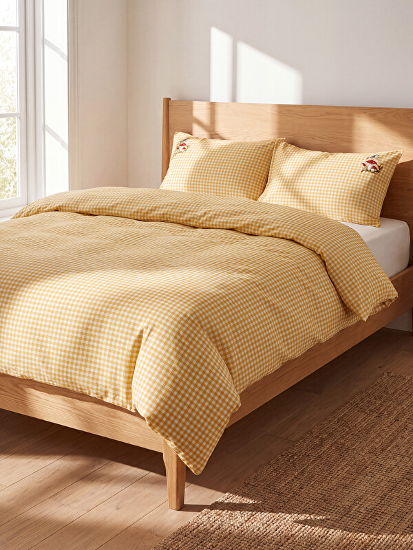 LCW HOME Patterned Cotton Woven Double Duvet Cover Set