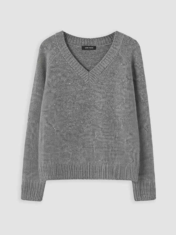LCW Vision Sequin Embellished Wool Blend Women's Knitwear Sweater