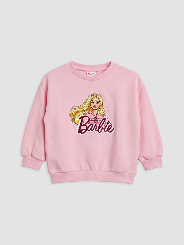 LCW Kids سويت شيرت بنات مطبوع Barbie