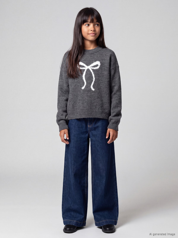 LCW Kids Crew Neck Girls' Knitwear Sweater