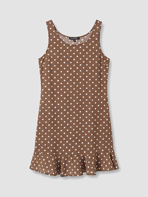LCW Comfort U Yaka Puantiyeli Mini Elbise