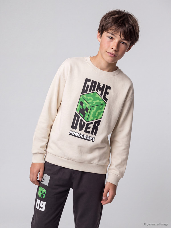 LCW Kids Minecraft Boys' Thick Sweatshirt