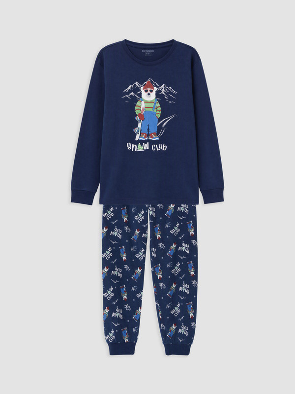 LCW Kids Crew Neck Boys' Pyjamas Set