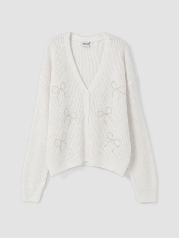 LCW Kids Beaded Girls' Knitwear Cardigan