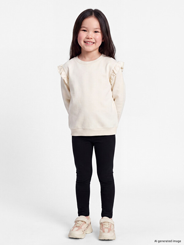 LCW Kids Elastic Waist 2 Thread Brushed Girls' Leggings