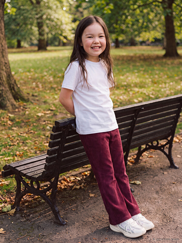LCW baby Girls' Velvet Flare Leggings
