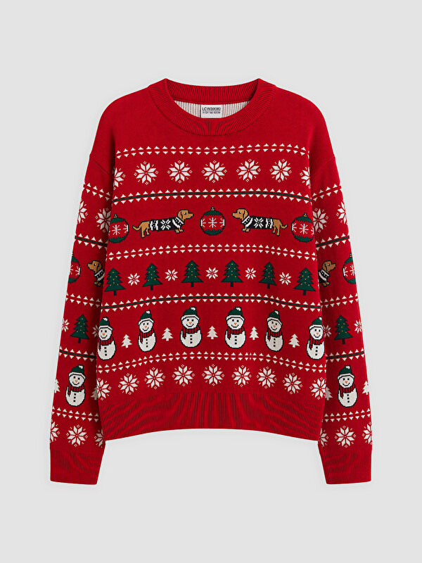 LCW Kids Christmas Themed Girls' Knitwear Sweater