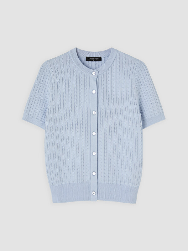 LCW Comfort Bisiklet Yaka Kadın Triko Hırka