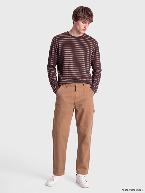 XSIDE Regular Fit Kanvas Erkek Pantolon