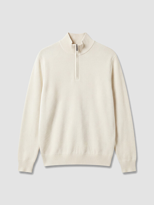 SOUTHBLUE Mock Neck Men's Knitwear Sweater