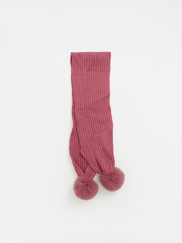 LCW ACCESSORIES Ponponlu Kız Bebek Triko Atkı