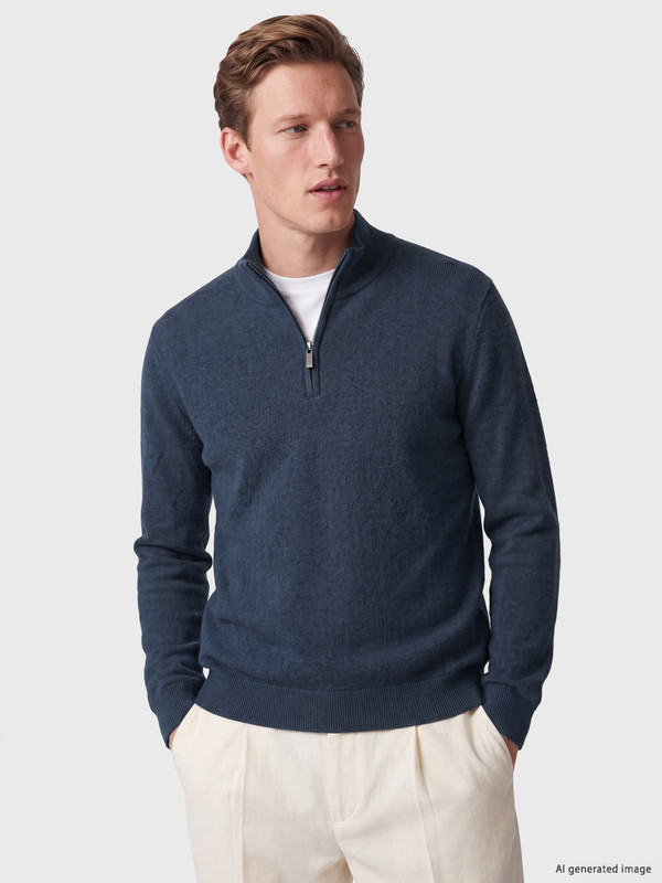SOUTHBLUE Pulover Tricotat Mock Neck Bărbați