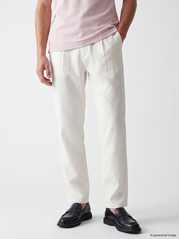 LCW Vision Regular Fit Erkek Pileli Pantolon